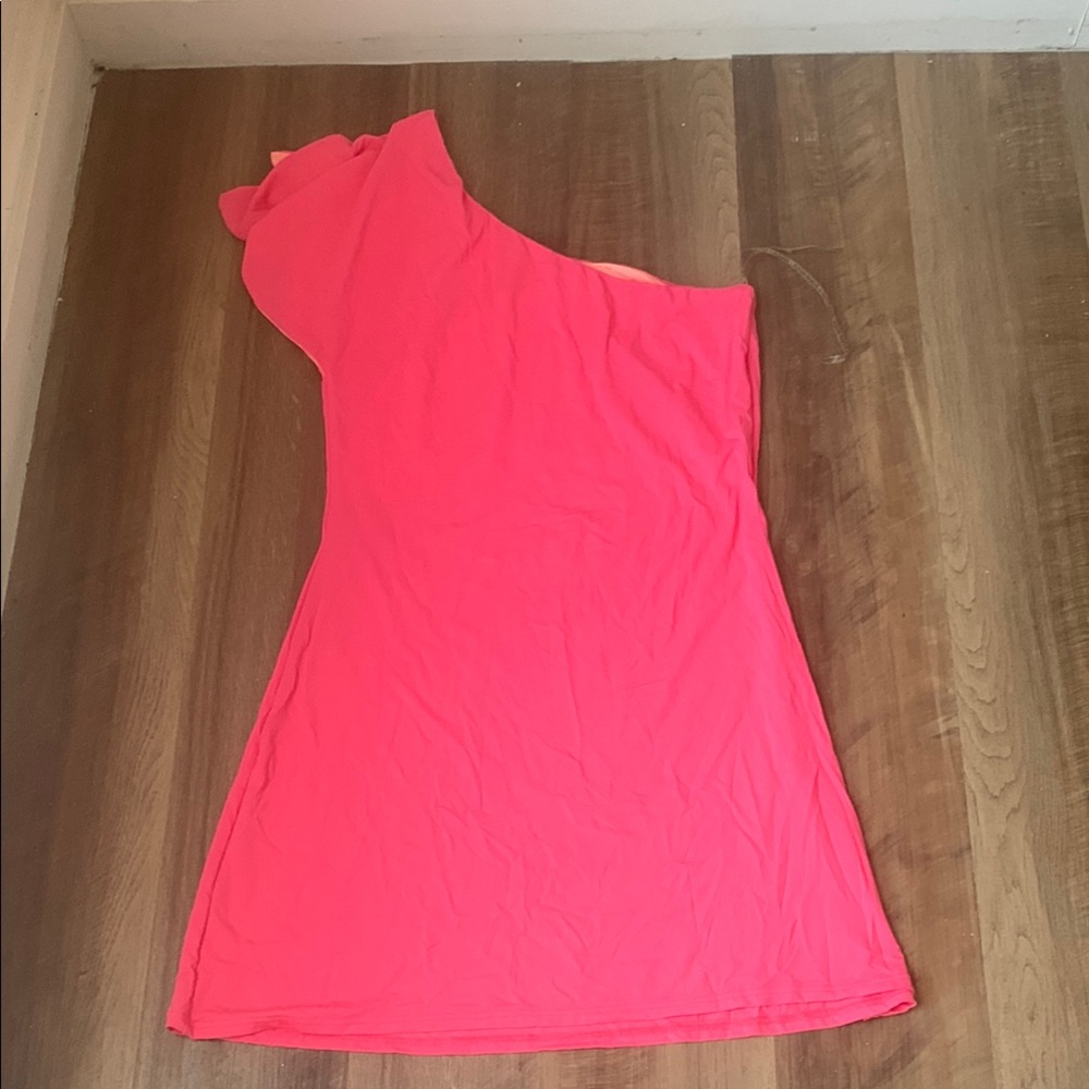 Vince Camuto Swim One-Shoulder Pink Dress Size Small